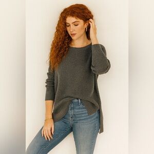 GAP Charcoal Gray Textured Tunic Sweater XL